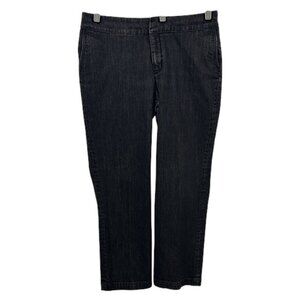 Chico's Platinum Denim Trouser Jeans Size 2.5 (14) Black